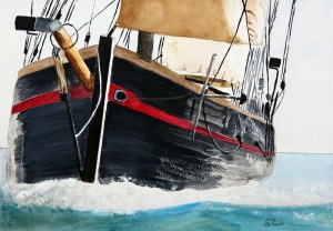 Brixham-Trawler-Canvas-printed-Seascape