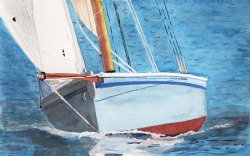 Falmouth-Working-boat-Mabel-Boat-Watercolor-Painting