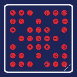 90x90_dark nav-red_polka dot_loxo